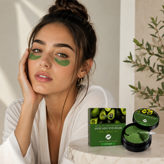 Mascarilla de Ojos de Aguacate & Ácido Hialurónico | Hidratación Profunda, Anti Ojeras y Bolsas